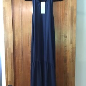 NWT Sweaty Betty explorer Ace dress high low ruffle bottom Navy Blue Small